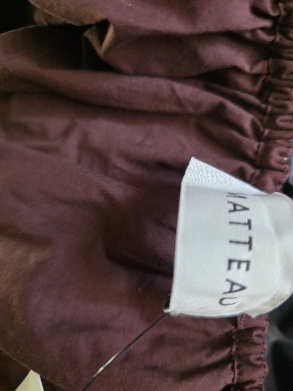Matteau Chocolate Puff-Sleeve Tiered Dress - Picture 15 of 15